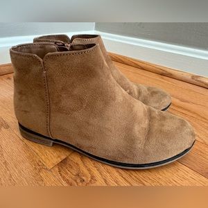 Penelope Slip-On Zipper Booties Youth Size 2 - Cognac